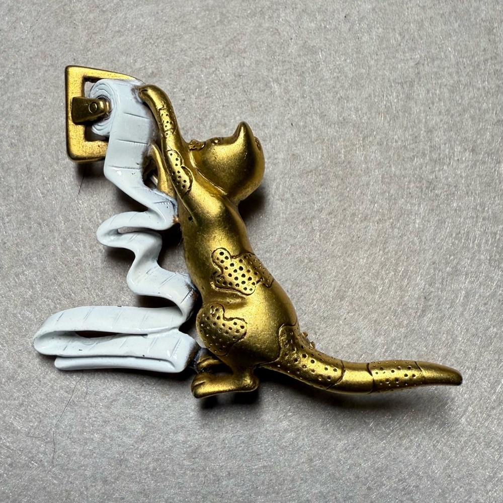 Vintage Danecraft Standing Kitty Cat Playful Unraveling Toilet Paper Roll Signed